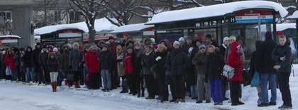 snökaos busshållsplats